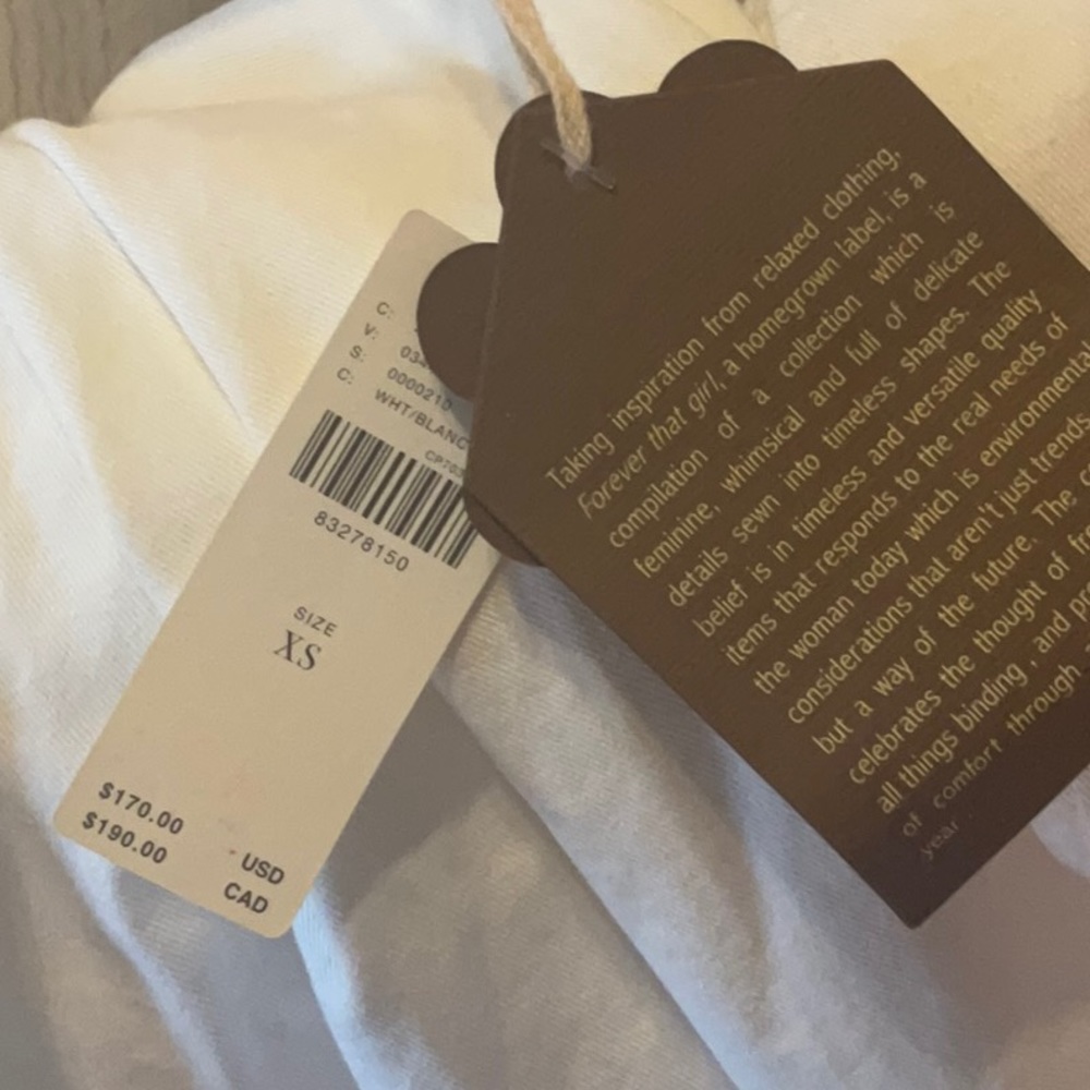 Anthropologie - Forever That Girl White Denim Sweetheart Dress. XS. NWT - Picture 10 of 12